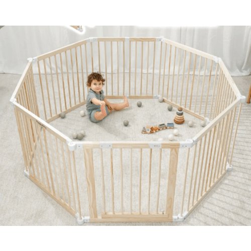 Natural Timber Baby Playpen