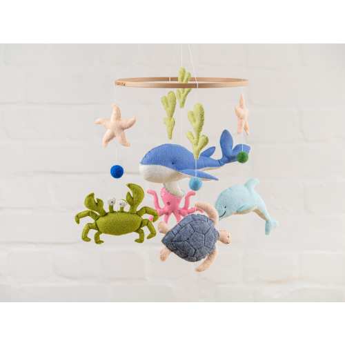 Ocean baby mobile, nursery mobile, baby mobile ocean, Montessori mobile, mobile for nursery, whale baby mobile, sea mobile, cot mobile
