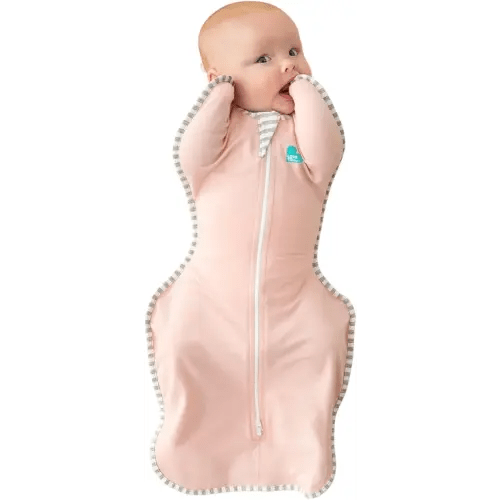 Love to Dream Swaddle UP Self-Soothing Sleep Sack 8-13 lbs., Dramatically Better Sleep, Snug Fit Calms Startle Reflex, 1.0 TOG, Dusty Pink, Small
