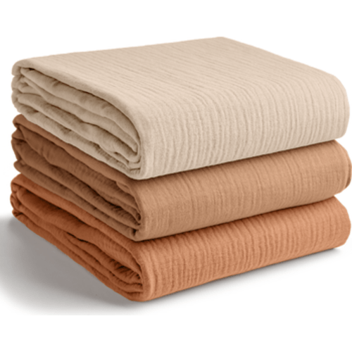 100% Cotton Muslin Swaddle Blankets Pack of 3