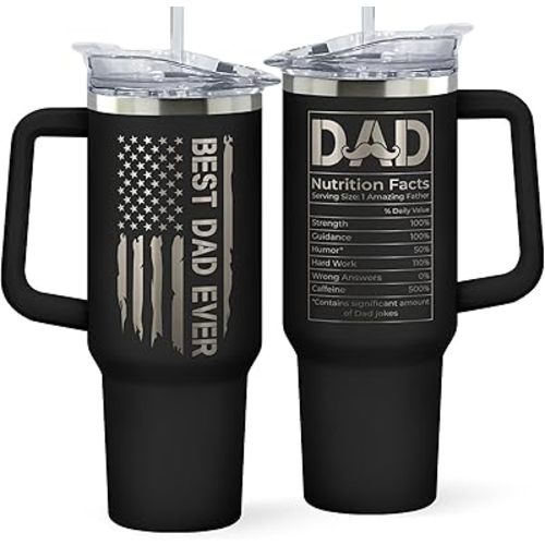 Gifts for Dad from Daughter, Son - Dad Gifts - Fathers Day Gift for Dads - Birthday, Father's Day, Christmas Presents for Father - First Time, New Dads Gift Ideas - 40 Oz 2-sided Tumbler