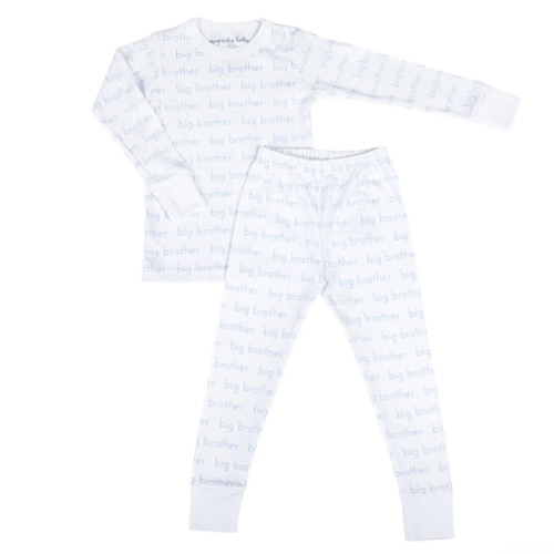 Magnolia Baby Boy Big Brother Print Long Pajamas