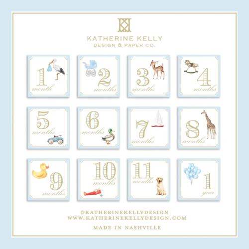 Classic Boy Milestone Cards