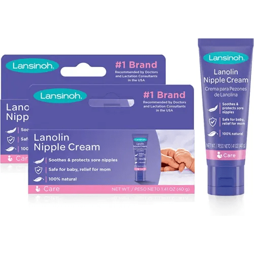 Lansinoh Lanolin Nipple Cream, Safe for Baby and Mom, Breastfeeding Essentials, 2.82 Ounces