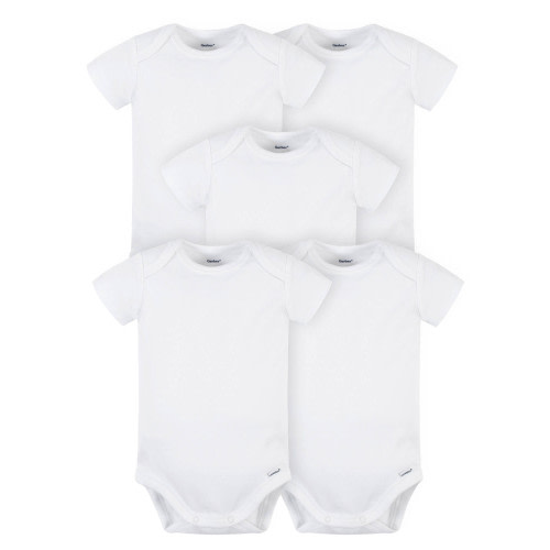 Gerber Baby Boy or Girl Gender Neutral Onesies Brand Premium Cotton Interlock Bodysuits, 5-Pack