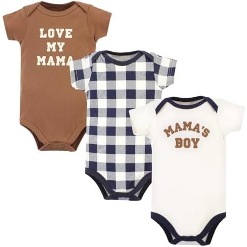 Hudson Baby Baby Boys Cotton Bodysuits 3-pack
