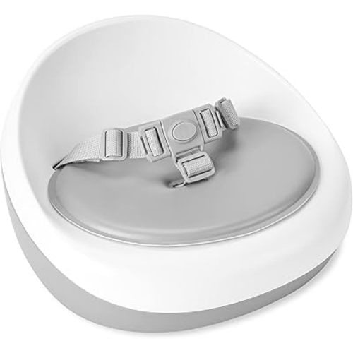Skip Hop Booster Seat for Dining Table, Sleek Seat Booster, Grey/White