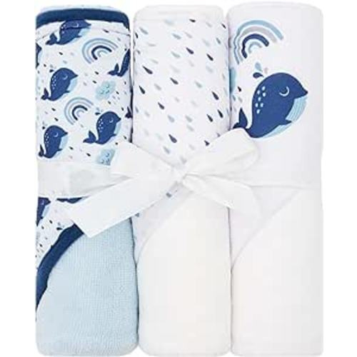 Amazon.com: LITTLE CELEBRITY Hooded Baby Towels, Baby Bath Towels, Baby Towels with Hood, Hooded Baby Towel, Toddler Towels, Baby Hooded Towel, 30" x 26", 3PK (Whales) : Baby