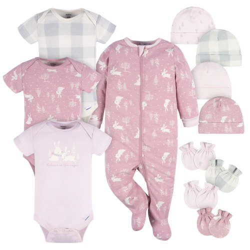 Gerber Baby Girl Layette Bundle, 12-Piece, Newborn - 6/9M