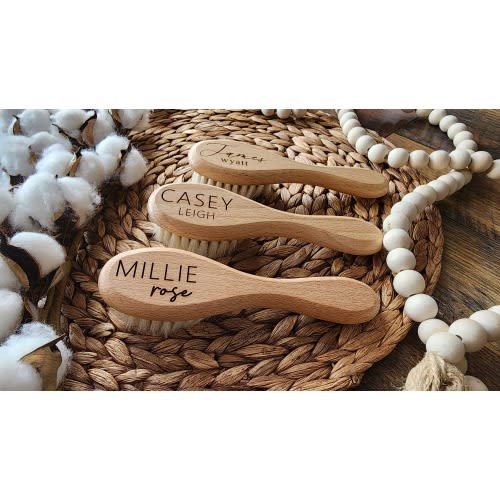 Engraved baby hair brush | Personalized baby soft hair brush | Baby Shower Gift