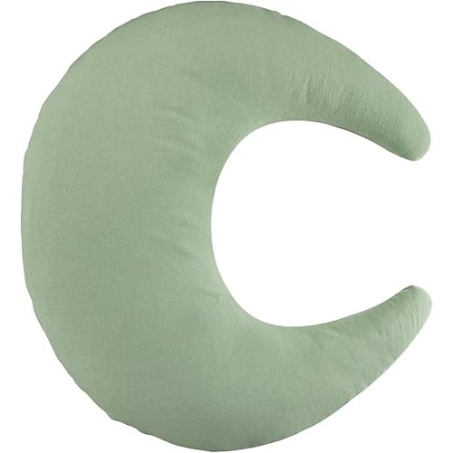SWESEN Green Nursing Pillow Cover, Soft Removable Cover for Breastfeeding Pillows, Pillow Slipcover for Baby Boys and Girls, Comfortable & Breathable, Washable (Only Cover)