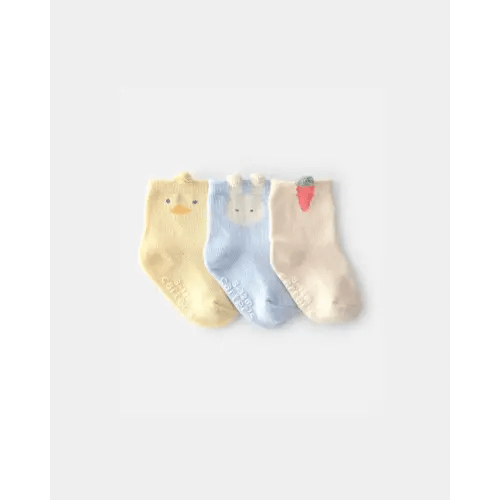 Baby 3-Pack Easter Socks Yellow/Blue/Ivory
