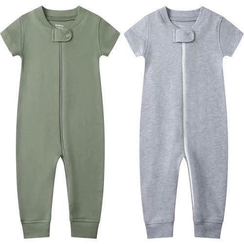 Owlivia Baby Boy Romper, Unisex Short-sleeve Summer Outfit, 100% Organic Cotton Boy One-Piece Jumpsuit
