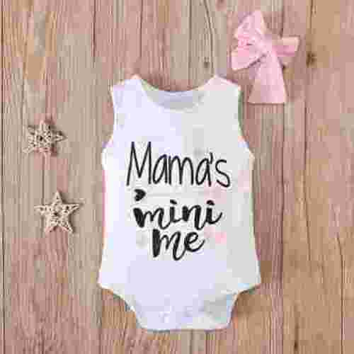 Bnwani Childs Clothing Clearance Sale Girls Children Summer Letter Romper Kids Hairband Bodysuit Headband Size 6-9M