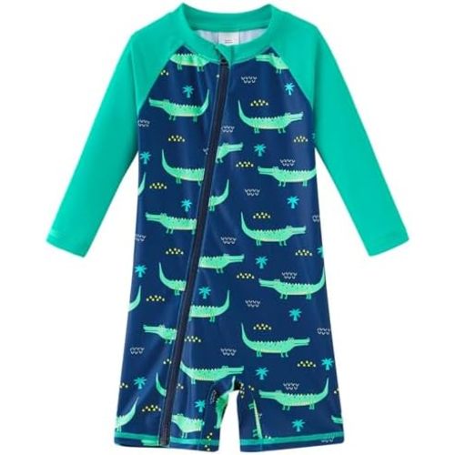 UMELOK Baby Boys' Swimsuit Full Zip UPF 50+ Sun Protection Swimwear