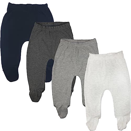 123 Bear Baby Soft Cotton Spandex Pants with Feet