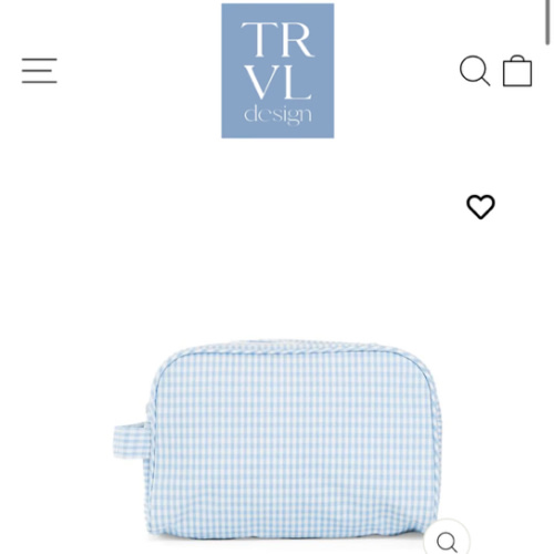 Dopp Bag - Stowaway - Gingham Mist