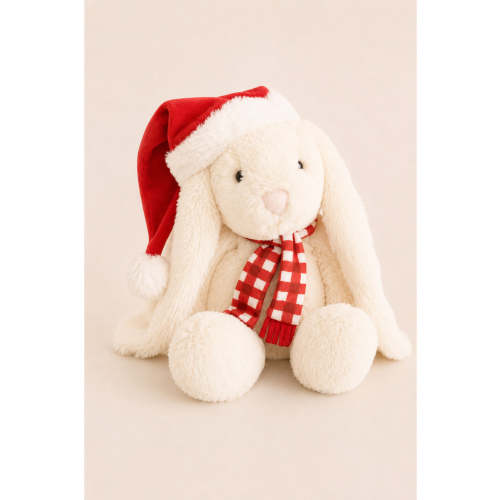 Embroidered Large Cuddle Plush Friends | Christmas Bunny