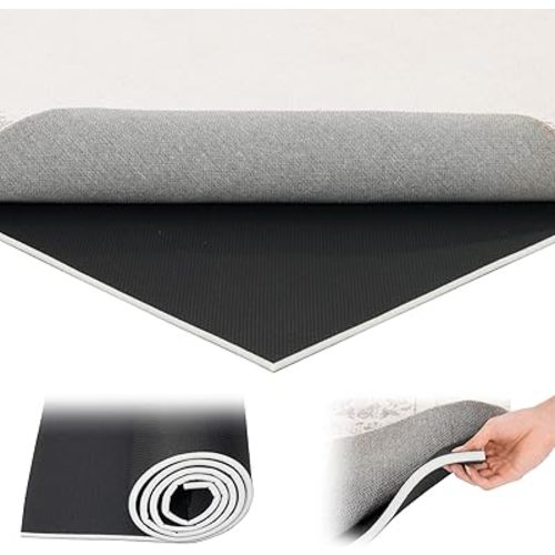 SUNYRISY Memory Foam Non Slip Rug Pads 8 x 10 Ft, 1/2” Thick Under Rug Mat Non Slip Large Area Cushioned Carpet Pad for Hardwood Floors Protection, Keeps Carpets in Place Soft and Safe