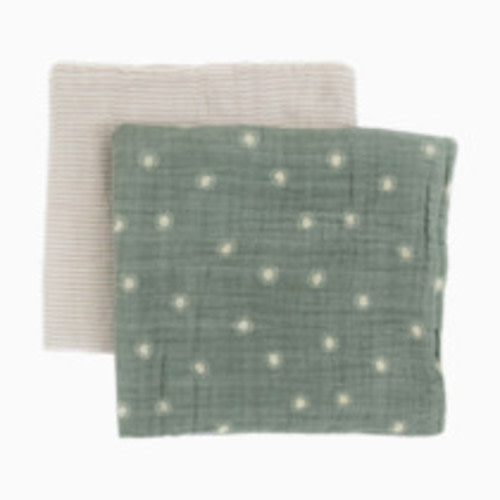 Little Unicorn Organic Cotton Muslin Swaddle Blanket 2 Pack - Sage Suns