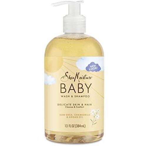 SheaMoisture Baby Wash & Shampoo for All Skin Types Raw Shea, Chamomile & Argan Oil Baby Wash and Shampoo with Frankincense & Myrrh to Help Cleanse 13 oz