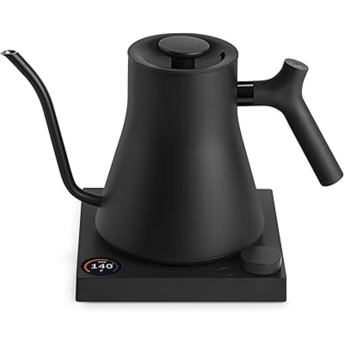Fellow Stagg EKG Pro Electric Gooseneck Kettle - Pour-Over Coffee and Tea, Quick Heating, Precise Temperature Control, Scheduling, Built-in Brew Timer, Matte Black, 0.9 Liter