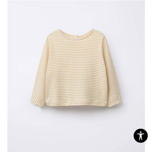 WOVEN STRIPE T-SHIRT - Ocher | ZARA United States