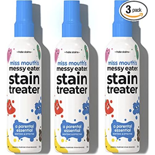 Amazon.com: HATE STAINS CO Stain Remover for Clothes - 4oz 3 Pack of Newborn & Baby Essentials - Miss Mouth's Messy Eater Stain Treater Spray - No Dry Cleaning Food, Grease, Coffee Off Laundry, Underwear, Fabric : Health & Household