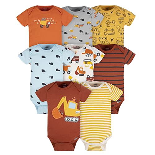 Gerber Baby Boys' 8-Pack Short Sleeve Onesies Bodysuits