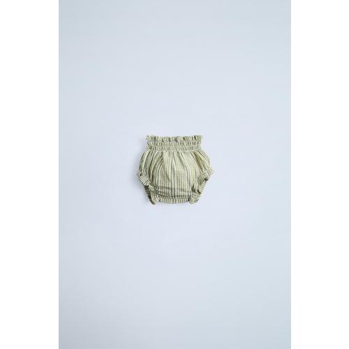 GINGHAM BOTTOMS - Mid-green | ZARA United States