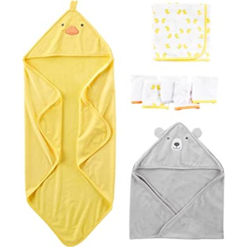 Simple Joys by Carter's Unisex Babies' 8-Piece Towel and Washcloth Set, Multipacks