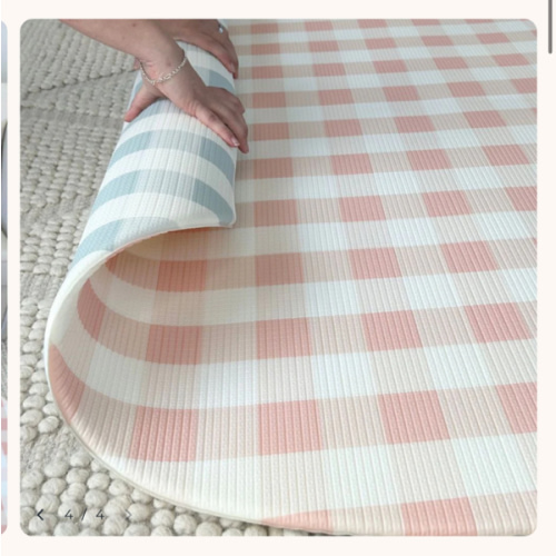 Gingham Play Mat - Petal Pink – Munchkin & Bear