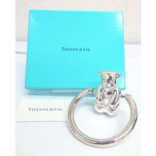 TIFFANY&Co Bear Baby Rattle Silver 925 Vintage Rare Retired item Excellent