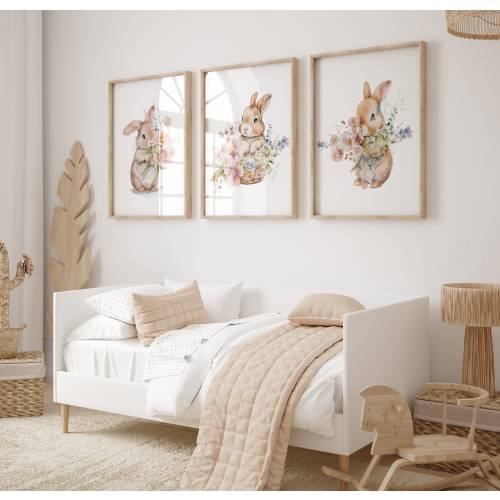 Bunny Nursery Prints, 11x14, photo prints unframed