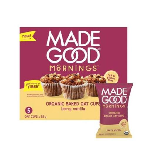 MadeGood Snack Bars Berry Vanilla Oat Cups - 1.23oz/5ct