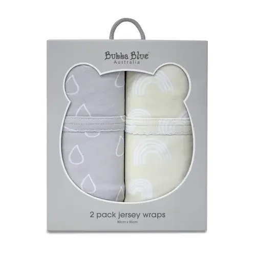 Bubba Blue Nordic Jersey Wrap 2 Pack Grey/Sand | Baby Bunting AU