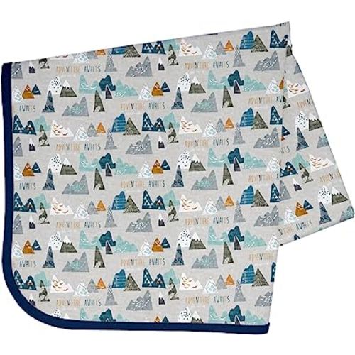 BapronBaby Adventure Awaits Splash Mat - Waterproof Catch-All for Under High Chairs, Floors, Tables, Playtime or Arts & Crafts - Machine Washable - 45" x 45”