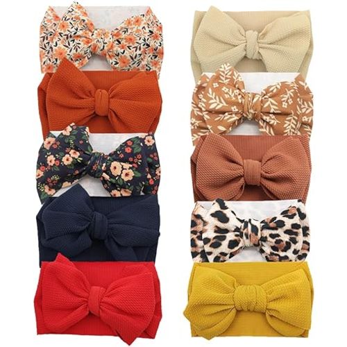 Baby Girl Bow Headbands Newborn Hairband Baby Turban Knotted Elastic Headwrap for Toddler Hair Accessories