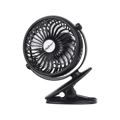 Battery operated clip fan for baby stroller