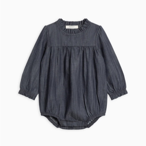 Chantal Chambray Ruffle Romper