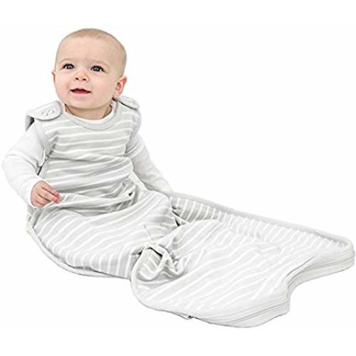 Woolino 4 Season Ultimate Baby Sleep Bag Sack - 2 - 24 Months Universal Size - Merino Wool - Gray
