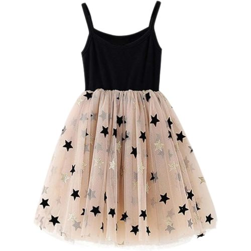 NNJXD Flower Girl's Wedding Dress Lace Sleeveless Tulle Summer Vintage Dresses - Tulle-black - size 2-3T