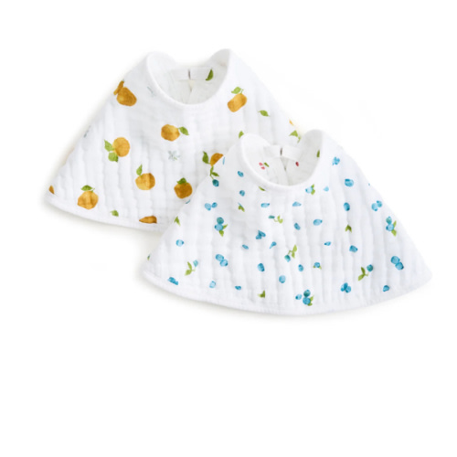 aden + anais Organic Cotton Muslin Oversized Burpy Bib in Fresh Fruit