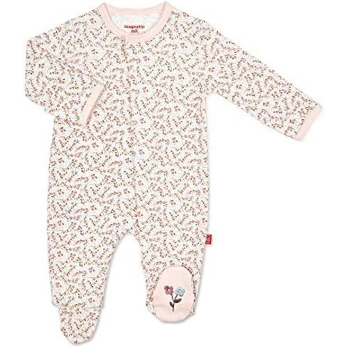 Magnetic Me Footie Pajamas - 100% Organic Cotton Baby Pajamas - Quick Magnetic Fastener Sleeper for Baby Boy and Girl