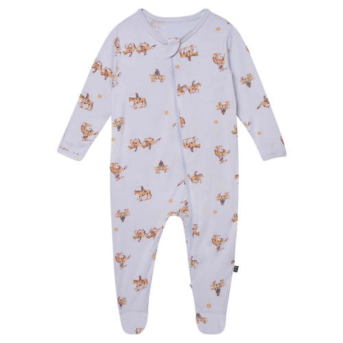 Modern Moments by Gerber Baby Neutral Super Soft Viscose Two-Way Zip Sleep 'N Play Footed Pajamas, Sizes Newborn - 6/9 Months