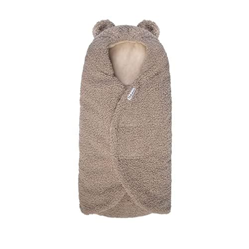 7AM Baby Car Seat Blanket - Multifunctional Car Seat Cover for Toddlers, Winter Stroller & Swaddle Blanket, Micro-Fleece & Plush Lined Warm Carseat Cover | (Oatmeal, 0-6M)