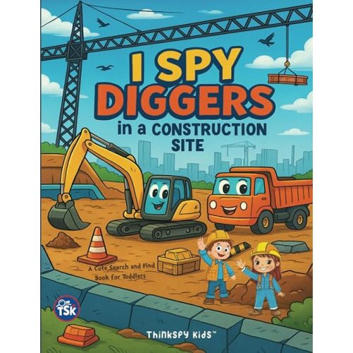I Spy Diggers in a Construction Site: A Fun Search-and-Find Book for Curious Kids Ages 2–6 (Diggers and Vehicles Gifts For Kids) Paperback – April 22, 2025