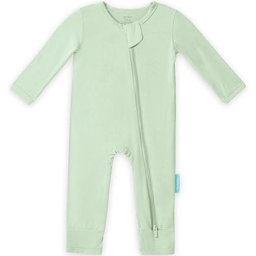 PurComfy Baby Long Sleeve Romper Jumpsuit, Premium Soft Rayon One Piece Pajamas Boy Girl 2-Way Zipper Coverall Sleeper