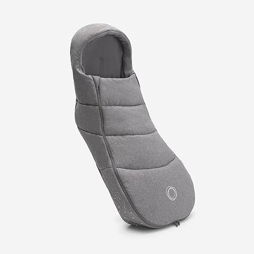 Bugaboo Footmuff - All-Season Stroller Accessory Weatherproof Climate Control Removable and Reflective - Grey Melange