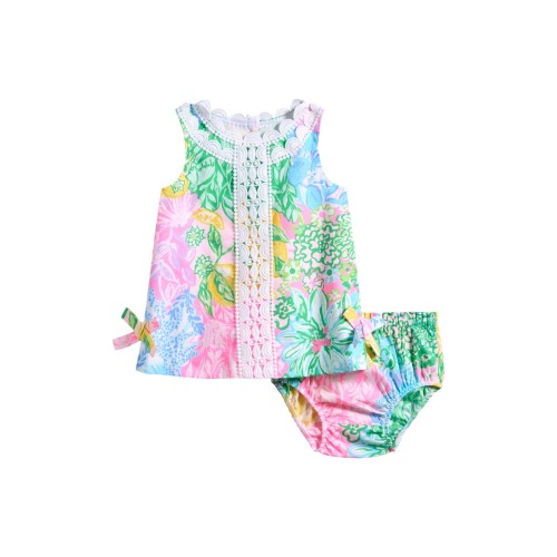 Baby Lilly Ruffle Dress & Bloomers Set, 6-12M